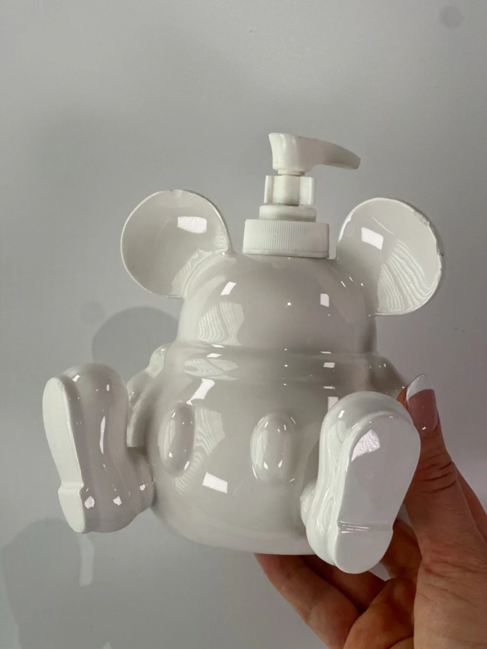 Disney Parks Soap Dispenser Mickey Mouse Body Ceramic White 7